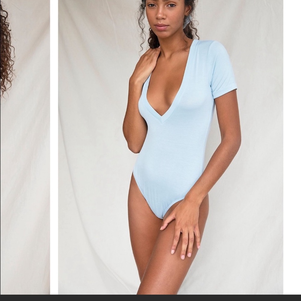 Free people v with it bodysuit
